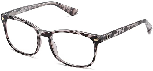 DUCO Blaulichtfilter Brille Damen Herren Bildschirmbrille,Vintage ohne Stärke Blaulicht Brille UV Schutz Anti-Müdigkeit 5201S
