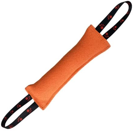 DONGKER Hund Beisswurst, 30cm Beißwurst mit 2 Griff für Hunde, Sehr Robustes Hundespielzeug zum Hunde Training, Tauziehen und Zerrspiele mit Hund