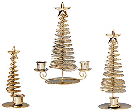 3er Set Christbaumkerzenhalter für Weihnachtsdeko Erntedankdeko Tischdeko Heimdeko
