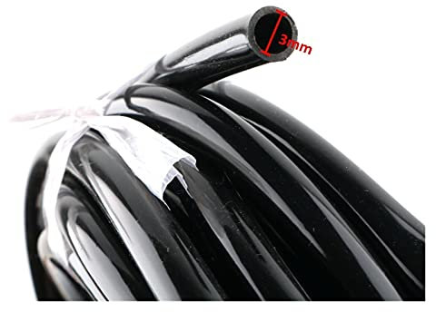 2 / 5mm 30m 50 Metri 100 Metri Tubo Flessibile, Micro Tubo di irrigazione da Giardino, annaffiatoio Piante gocciolamento, Tubo connettore irrigazione spruzzatore (Color : Black, Lengh : 50m(164ft))