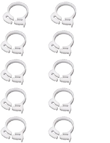 10 Stück Greifschlauchschellen, robuste Schnell-Doppelschnapp-Griff-Kunststoff-Schlauchschellen, verstellbare Ratschen-Schlauchschelle zum Verbinden, Befestigen, Abdichten von Schläuchen (10,4–11,5 mm