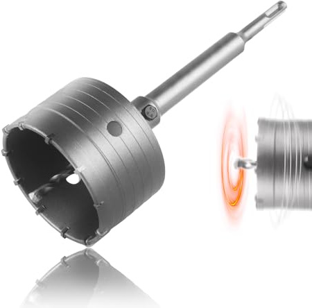 Sierra Corona Perforadora Hormigon 95mm en Ceco con Adaptador SDS Plus Broca para Cemento Ladrillo Piedra Pared