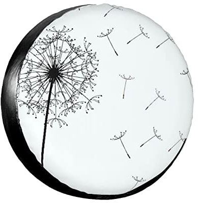 Reifenabdeckung Löwenzahn-Blumen-Niedlicher Liebhaber-Kunstdruck Wasserdicht Reifenschutzhülle Waschbar Auto Reifen Taschen Für Fahrzeuge SUV Truck 16inch