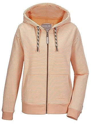 G.I.G.A. DX Damsweatjacka med huva GS 42 WMN SWT Jcke GOTS, Peaches, 40, 41168-000, apelsin, 40