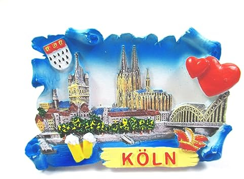 Köln Magnet Poly Souvenir Germany Dom Brücke Karneval Kölsch Bier