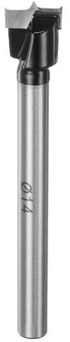 QUARKZMAN skogsborr 14 mm (9/16 tum) av volframkarbid, trä skogsmästare bit öppnare fräs för gångjärnshål i träbearbetning, svart