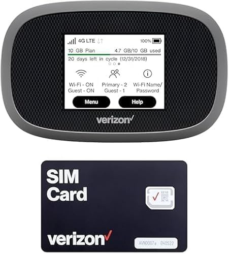 Inseego Verizon Jetpack WiFi 4G LTE MiFi 8800L, LTE Cat18 LTE hasta 1 Gbps, Paquete EVDO-Link para Punto de Acceso móvil, Tarjeta SIM de Verizon incluida (Debe Comprar su Propio Plan de Datos)