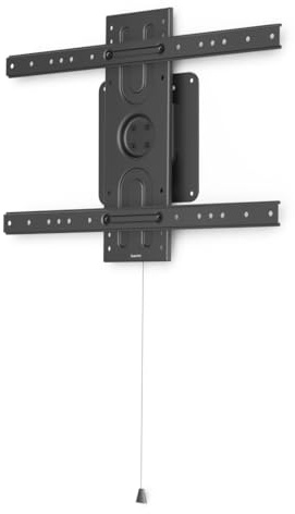 Hama TV Wandhalterung, für Hoch- und Querformat (TV Wandhalterung 37-80 Zoll, VESA 200x200 bis VESA 600x400, bis 50kg, 360° drehbar, für den öffentlichen Raum geeignet, mit Fischer-Dübeln) schwarz