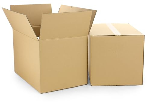 WePack 10 Stück Faltkarton 500x500x300 mm Außenmaß Versandbox Kiste 2-Wellig Braun Stabil NEU