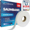 GIBWERK Saumband zum Aufbügeln Waschfest | 60 GSM | Extra Stark | 30 Meter x 20 mm | Waschfest und Selbstklebend | Bügelvlies für Vorhänge Gardinen und Textilien | Bügelband für Hosen | Nahtband