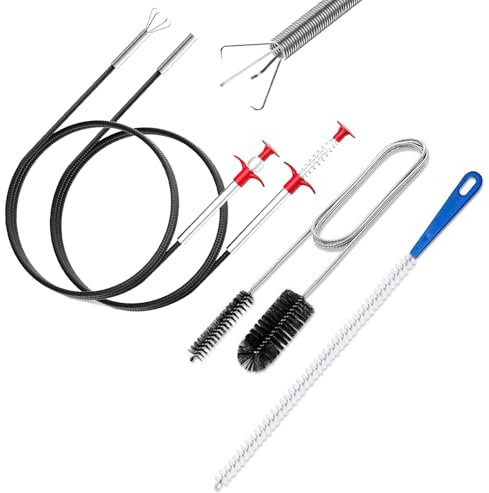 JGCJGG Pinza Pulizia Scarico, 4 Pezzi Sonda sturatubi, Pinze per Artigli Flessibili, Stura Lavandini e Scarichi Spirale Pulizia Tubi, Sbloccatore del lavandino per Cucina, Bagno e Fogne