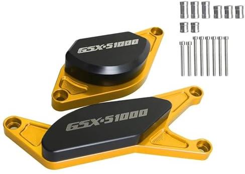 EQJSHL Motorrad-Rahmengleiter, Sturzpads, Motorschutz, Statorgehäuse, Schutzabdeckung Für Suzuki GSX-S1000 GSX-S1000F GSX-S 1000 (2015–2016) Sturzschutz Sturzpads(Gold)