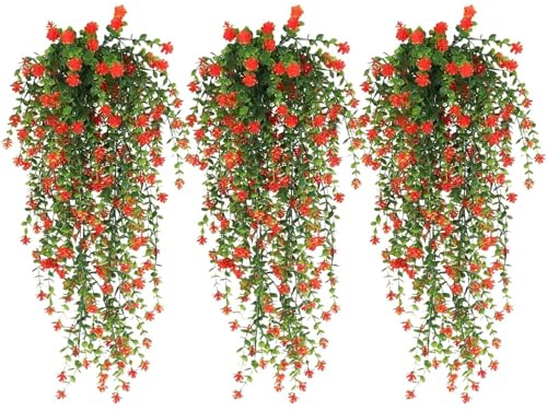Lierre artificiel en rotin synthétique - Texture douce et réaliste - Résistante aux UV - Décoration idéale pour la cuisine intérieure, mariage, fête, jardin, chambre, terrasse, multicolore