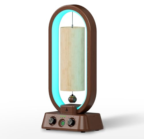 Automatic Bamboo Wind Chimes Sound Healing Instruments for Sound Bath | 8 Sound Frequency Healing Machine, 6 Timer & Brightness Meditation Sound Machine, 7 LED & 4/7/8 Breathing for Yoga Relaxation