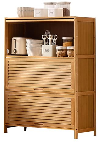 XIGOUZIQU Küchen Buffetschrank, Sideboard Hoch,Sideboard-Buffet-Küchenschrank, Freistehender Vorratsschrank, Küchen-Vorratsschrank for Küche, Esszimmer Und Wohnzimmer(C,H-106CM/41.73IN)