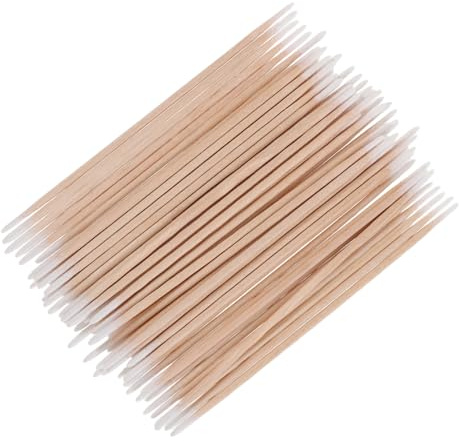 WEKADRIN Cotton Fioc Bianco Doppia Punta in Legno e Cotone per Pulizia di Precisione, 1200 Pezzi Monouso Igienici per Progetti Fai-da-te e Make-up