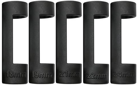 5pcs Strut Nut Socket,Suspension Strut Nut Socket 18mm 19mm 21mm 22mm 24mm with 12 Point 1/2 Drive,Easy Remove Strut Nuts,Car Accessories Strut Sockets