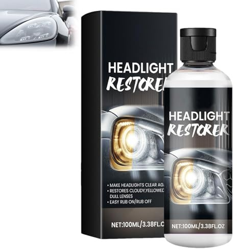 Myluatye Spray Rivestimento Fari, 100ml Spray Pulitore e Lucidante per Ottici Auto, Forniture Esterni Auto, Ripristinatore Fari per Autocarro Veicoli Industriali