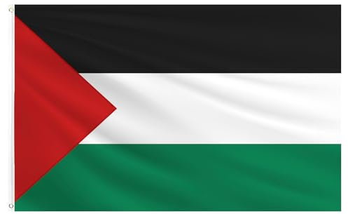 Drapeau Palestine 150 x 90 cm,Drapeau Palestinien,Drapeaux Palestiniens,Drapeaux Résistants aux Intempéries