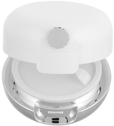 BAZEITFLOW Bärbar läppmask behållare flip-lock och silikon läppborste 13 g vit för resor och hem