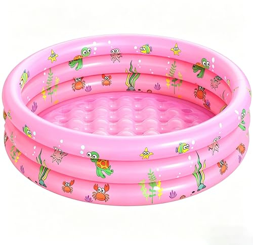 Aufblasbares Planschbecken,100X35cm Family Pool, Schwimmbecken,Aufblasbare Pool,Swimmingpool,Tragbare Badewannefür Gärten, Hinterhof