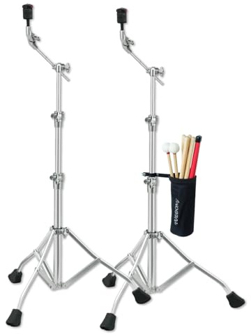 Tama HC73BSX2 Spartan Galgen-Beckenständer 2er Set mit keepdrum DSC01Drumstick-Halter