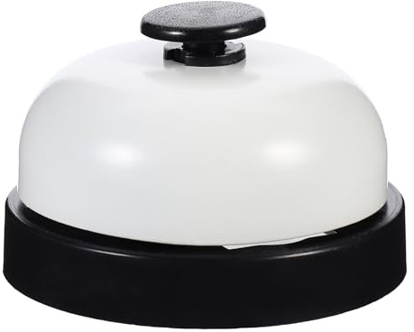 UTHCLO Campana de Recepción y Timbre para Mesa 7.3X7.3X4.5 Pulgadas Material ABS Resistente para Cocina Restaurante y Atención al Cliente
