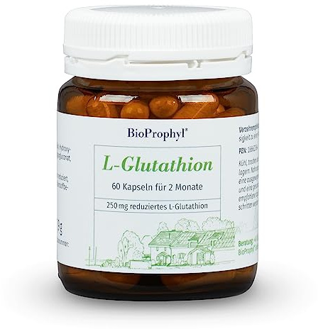 BioProphyl® L-Glutathion G-SH - 250mg reines reduziertes L-Glutathion mit Mangan - 60 vegetarische Kapseln