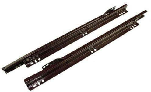 Coppia (Set Completo 4Pz) GUIDE Scorrevoli a RULLO rotella PER estrazione CASSETTI - vari colori e misure (Grigio, 500mm)