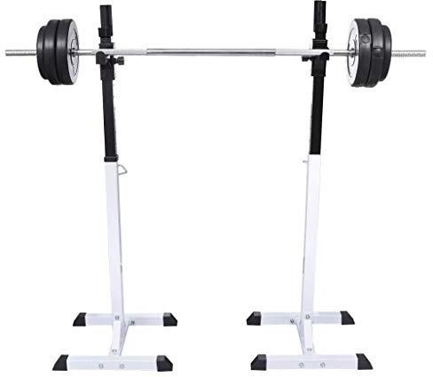 yorten Hantelst?nder Langhantelablage Ablage Langhantelablage Set Hantelablage Langhantelst?nder 50 × 48 × 107-165 cm Belastbarkeit 80 kg