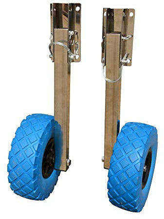 SHZICMY Schlauchbooträder Slipräder Transporträder Aluminum Heckräder für Schlauchboot bis 136 kgs