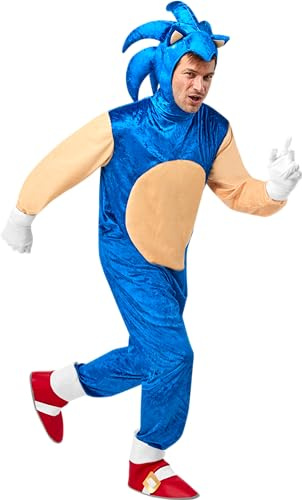 Rubie's Offizielles Sonic The Hedgehog Deluxe-Kostüm für Erwachsene, Kostüm für Erwachsene