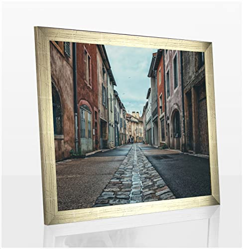 Orion Deluxe Bilderrahmen Posterrahmen 91,5x61 cm Puzzlerahmen Farbe Metall Glanz Kunstglas Klar Hintergrund Weiss