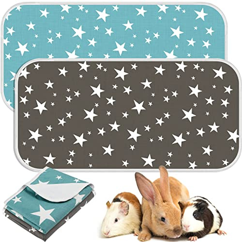 4 Stück Wiederverwendbar PIPI Pads Waschbar Urin Unterlagen Saugfähig Wasserdicht Welpen Unterlagen mit Muster Matte für Kleinkind Reise (Grau, Grün, 28 x 14 Zoll)