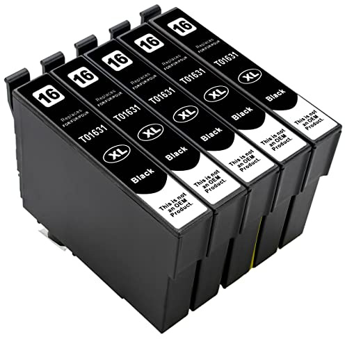 ESMONLINE 5 er Set Multipack kompatible Druckerpatronen als Ersatz für Epson 16 XL für Workforce WF-2760DWF 2750DWF 2660DWF 2650DWF 2630WF 2540WF 2530WF 2520NF 2510WF 2010W