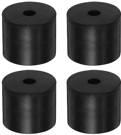 sourcing map 4Stk Gummi Unterlegscheiben Gummi Abstandshalter 40mm AD 8mm ID 40mm Dicke Neoprene Runde Schwingungsdämpfer Pads Isolator Buchsen Distanzhülsen für Autos Boot Zubehör Schwarz