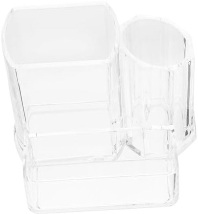 STOBOK Acryl Stifthalter Für Schreibtisch Multifunktionaler Makeup Pinsel Organizer Mit Fächern Für Kosmetik Bürobedarf Und Kleine Gegenstände Platzsparend Und Dekorativ