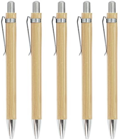 Limtula Stilvoller Bambus-Kugelschreiber, robuster Holzstift mit 1 mm schwarzer Tinte, perfekt zum Schreiben und für den Bürogebrauch