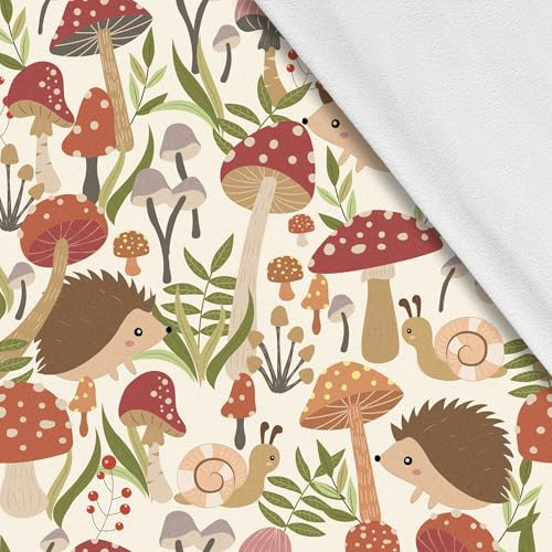 HEKO PANELS Softshell Stoff, Meterware, Wald, 1 Meter 150 x 100 cm | wasserfester und windfester Outdoor Stoff mit Fleece, Nähstoffe für Jacken und Overalls, funktional zum Nähen und DIY