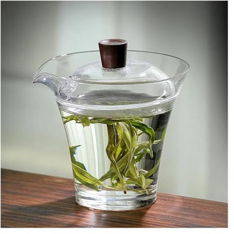 DYHWAC Bol à Couvercle en Verre Transparent, soupière à thé, Service à thé spécial for Le thé Vert, Bol à thé Kung Fu, Machine à thé Non Chaude