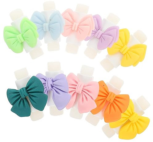 jojofuny 10 Pairs Assorted Color Data Cable Protective Covers Made of Sturdy Plastic Easy to Use and Reusable Cable Protectors for Phones and Laptops to Prevent Breakage and Extend