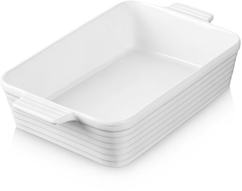 Jassceram 5L Auflaufformen für den Backofen, Porzellan-Backform,40x23.5x8cm
