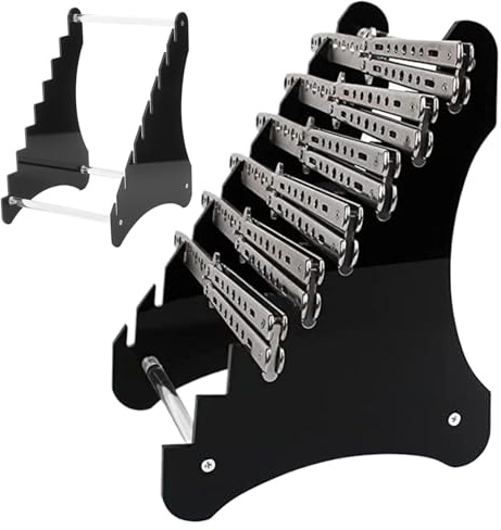 Pesoncarl Soportes, Vitrina de Cuchillo, Soporte de Pantalla de Cuchillo acrílico, Almacenamiento Negro, Soporte para, Estante de Almacenamiento para exhibición, Daga