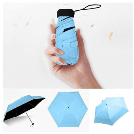 VGVSBG Umbrellas Sun Women Flat Lightweight Umbrella Parasol Folding Sun Umbrella Mini Umbrella Small Size Easily Store Travel