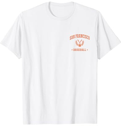 Baseball-Liebhaber im Retro-Look von San Francisco im Vintage-Look T-Shirt, Herren, Weiß, M
