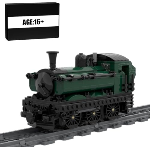 MasterBrickPlay Technik Zug Bausteine, 418 Teile Klemmbausteine Britische GWR-5700 Modell Bauspielzeug, Technik City Güterzug Bausatz, Zug Eisenbahn Geschenk für Erwachsene