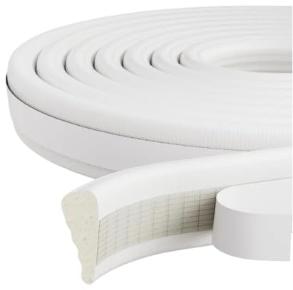 Bande D'étanchéité For Porte Et Fenêtre, Isolation Acoustique En Mousse For Portes Coulissantes, Fenêtres, Coupe-vent, Insonorisante, En Coton(White 4M)