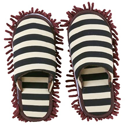 DECORNIJIA Pantuflas Perezosas De Chenilla para Limpieza, Funda De Zapato Antideslizante Talla Grande, Cubierta para Fregar Suelos De Madera y Cerámica, Uso Doméstico Multifunción para Limpieza