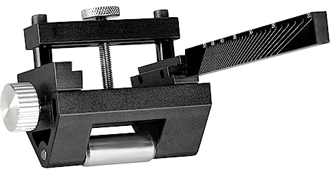 OPPWONG Chisel Sharpening Jig, Adjustable Angle Sharpener Honing Guides Chisel Sharpener Clamping Inclined Edges Wood Chisel Fixing Bracket for Graver and Flat Chisel Woodworking Tool (Black)
