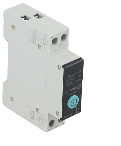 Interruttore intelligente WiFi con misuratore di potenza 10-63A 1P interruttore remoto su guida DIN per uso domestico Tuya (16A)